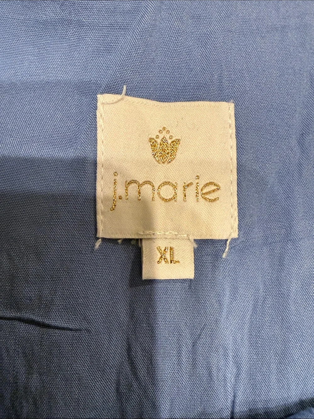 J. Marie Light Blue Floral Lace-Trim Sleeveless Blouse size XL - Picture 3 of 4